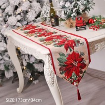 식탁 협탁 테이블 크리스마스 러너 새해 2023 스마스 테이블 러너 천 꽃 플래그 식탁보 플레이스 매트 저녁 식사 홈 나비 다드 노엘 876cEA3c2, 01 Flower