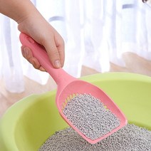 고양이화장실 모래삽 변치우기 촘촘 둥근 2종류, 촘촘형-핑크