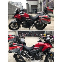 무드패싯 혼다 CB500X 탑박스 사이드박스 미러링 입체 스티커 튜닝 커스텀 리어캐리어, 붉은색