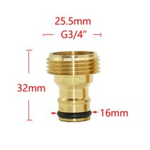 점적호스 분수호스 스레드 퀵 커넥터 황동 정원 급수 어댑터 드립 관개 구리 퀵 커넥터 피팅, 3i4