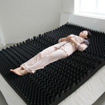 3D 입체 신체 맞춤패턴 편안한 접이식 떡실신매트리스 메모리폼 (퀸 바닥형)