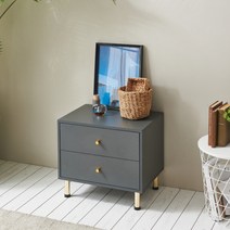 TV 거실장 1600 1단 2단(오픈) 협탁 화이트 그레이, 협탁-그레이