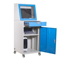 산업용 컴퓨터 수납장 CNC 공작기계 선반 도난방지, 3세대 내장형 서스펜션빔 블루 캐스터4개