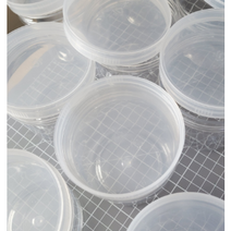 봄91 원형 투명스크류캡 밀폐용기 350ml, 20개, 바디+뚜껑각10개