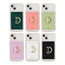 리얼핏 파스텔 컬러풀 고급D링 카드포켓수납 폰케이스