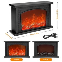 전기 불멍전기 가정용 벽난로 패치카 불멍히터 캠핑전기 벽난로 온풍기 불꽃 램프 불꽃, 직사각형