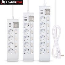 하이탭 USB 국산 개별 스위치 안전 멀티콘센트 고용량 과부하차단 디자인 멀티탭 리더컴 4구 5구 6구 1.5M 3M, 6구 3M