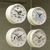 팀브로스 귀여운 디자인 욕실 흡착 방수 시계 벽시계, 토끼