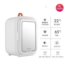 화장품냉장고 무소음 예쁜 레트로 냉온장고 미니 약냉장고 기숙사 술장고, 9L화이트미러[냉온형-차량겸용]