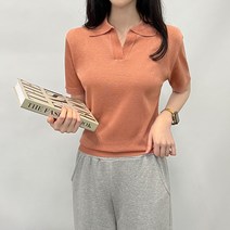 조이 반팔 카라 니트