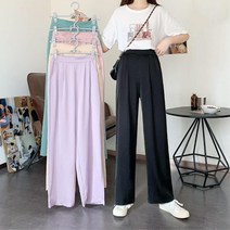 여자 날씬해보이는 슬랙스핏 밴딩 팬츠 일상룩코디 봄