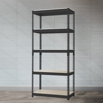 스피드랙 철제선반 조립식 앵글 5단 900 x 700 x 2400, 화이트, 12mm 강화 MDF 보드