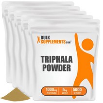 벌크 서플리먼츠 서플리먼츠.com 트리팔라 분말 AMLA 암라 Haritaki 하리타키 가자나무 추출물 1kg, 176.19 Ounce (Pack of 5)