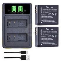 1200mAh DMW-BLG10 BLG10PP 배터리 + LED 듀얼 충전기 파나소닉 LUMIX GF5 GF6 GX7 LX100 GX80 GX85 카메라, 2 battery 1 charger