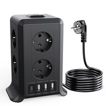 Sameriver ZYC03 USB 멀티탭 2M 타워탭 12구 (8소켓 3USB-A 1USB-C)