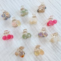 슬로우베베 에이씨 셀룰로이드 체리 미니 집게핀세트 2개1세트 6컬러 잔머리 옆머리 고정 헤어 디스코핀 하이틴 데일리 스타일링