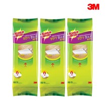 3M 스카치브라이트 정전기 청소포 표준형 60매 x 3개