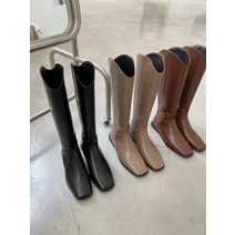 롱플랫부츠 CHICPLOG 나누다 디자이너 소프트 찰 편안 클래식 색 다리 압박 뒤 옆 지퍼 대너부츠 4644865116