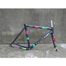 자전거프레임 픽시프레임 자전거부품 TSUNAMI-2022 새로운 스타일 SNM300 고정 기어 700c 알루미늄 프레임, 01 grey_01 52CM