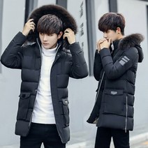 남성 후드 패딩 점퍼 잠바 경량 롱패딩 남자 겨울 털