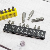 숏비트 드라이버비트 일자 십자 별모양 나사 공구 세트 10p_978799EA