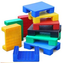 플라스틱 바닥 보드 빠레트 블럭 깔판 냉동창고, 40x30x10CM 둥근 구멍(파란색)