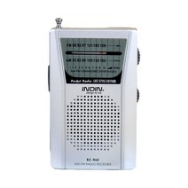 Am-Fm 포켓 라디오 휴대용 비상 미니 핸드 헬드 수신기 더블 밴드 AMFM 텔레스코픽 안테나 포함, 한개옵션0