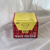 칼리타 웨이브 핸드드립 원두커피 종이필터 여과지 185 50개입 원형라운드, 1개, 50개