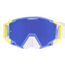 토르 바이크 윈드스크린 2종류 렌즈는 트렌디한 아웃도어 마운틴 고글과 교체 가능, 옐로우블루+화이트(블루칩), 하나