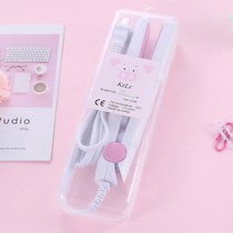 스트레이트기 캐릭터 미니 스트레이트핀 롤업 투웨이 롤업 스틱 오토매틱 스트레이트핀, 화이트플랫[플로팅패널], 하나