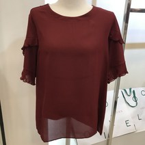 크로커다일레이디 크로커다일레이디 소매 프릴 블라우스