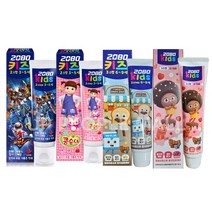 2080 애경키즈치약 2단계 3단계 브레드이발소 콩순이 또봇(매칭불가x 업피플몰), 딸기향 1개 베리믹스향 1개