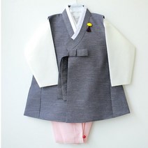 도담도담 처로 먹색 아동 남아 유아 백일 돌한복 (백일-8호)