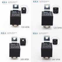 자동차 컨버터 인버터 퓨즈 포함 릴레이 모터 보트 12V 24V 4 핀 5 40A 80A, 7.40A Relay - 24V 4Pin with So, 1개