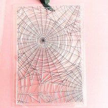 저스트앳 스파이더 웹 배경 클리어 스탬프 투명 실리콘 인감 시트 스크랩북 앨범 장식