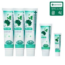 덴티스테 플러스화이트 브리즈민트 치약 5종 160gX3 60gX1 20gX1, 3세트