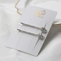 핀대 똥머리묶는방법 앞머리 집게핀 헤어핀 만두머리 큐빅 플라워 실핀 2P