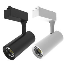 오스람 레드밴스 LED COB 레일조명 10W 20W 30W 트랙등 스팟 카페 상가 셀프인테리어 스포트 조명, 블랙, 20W 전구색