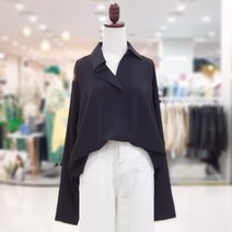 에이비에프지 루즈핏 언발 블랙 블라우스 HISFX5B42G2