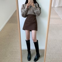 박남매 / 겨울용 도톰 모직 미니 스커트 P000BHGM