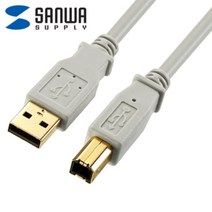강원전자 산와서플라이 KU20-1HK2 USB2.0 AM-BM 케이블 1m (USB-IF 인증), 상세페이지 참조