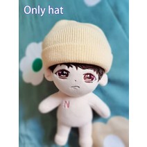 무속성솜인형 20cm 15cm20cm 봉제 인형 모자 양모 니트 액세서리 지민 태형 백현 스가 완구, 01 Beige_01 For 20cm doll