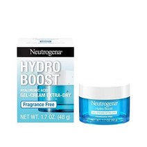 페이스 얼굴 크림 Neutrogena 후드 부스트 모이스처라이저 히알루론산 아주 가까이 피부용 무향 오일 프리 논코메도제닉 48.2g1.7온스, [01] 48.2g(1.7온스)