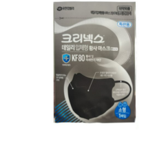 유한킴벌리 크리넥스 KF80 KF94 데일리 입체형 황사마스크 새부리형 소형 중형 대형, KF-80소형(블랙), 80매