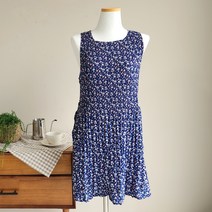 주호데코 쉬폰 주름 슬림핏 앞치마, 블루베리, 1개