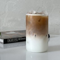 1+1 로웰일자원형 아메리카노 대용량 아이스잔 내열유리컵 540ml