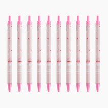 카카오프렌즈 리틀프렌즈 노크식 볼펜 / 10개묶음상품 8개묶음상품 / 라이언 어피치 무지 튜브 네오 콘 프로도 제이지 / 카카오볼펜 캐릭터볼펜 잘써지는볼펜 필기류 젤펜 국내생산, 어피치 (10개 묶음상품)