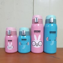 애니멀 보온병 텀블러 원터치 모음, 원터치 350ml-토끼