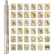 가죽 알파벳 기호 스탬핑 세트 레터 인쇄 도구 조각 펀칭 맞춤형 로고 스틸 스탬프 아트 글꼴 36 개 417205