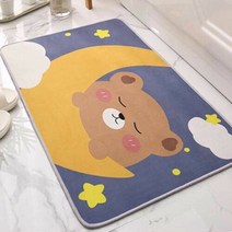 주방 홈데코 용품 일러스트 사각 러그 집들이 선물, 03_구름고래